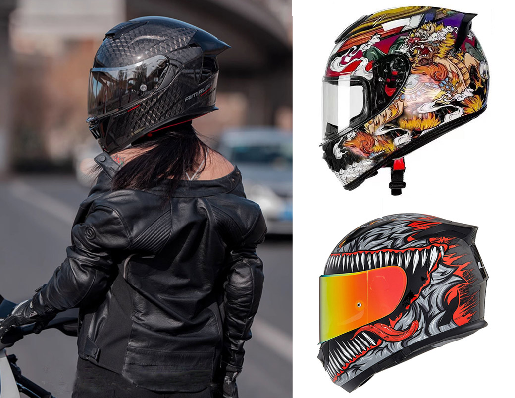 custom motorbike helmet